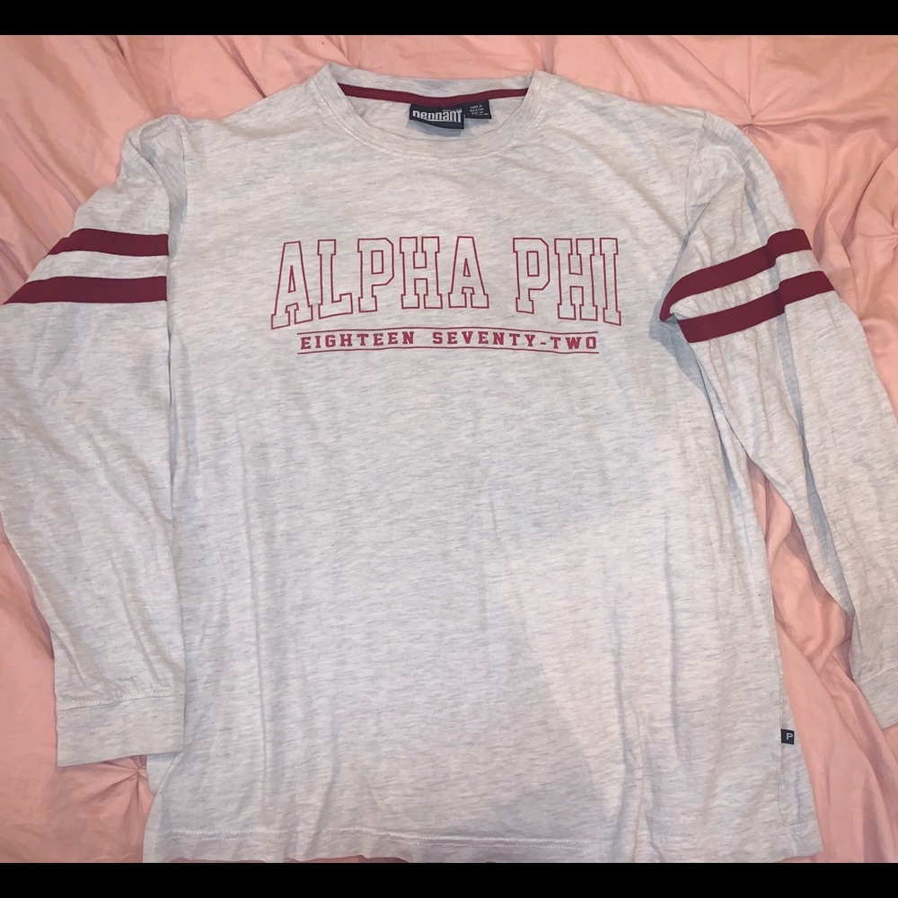 Alpha Phi long sleeve jersey tee
